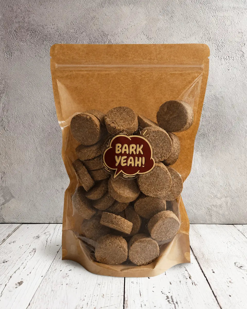 Bark Yeah natural healthy gut dog biscuits packaging for a sensitive stomach