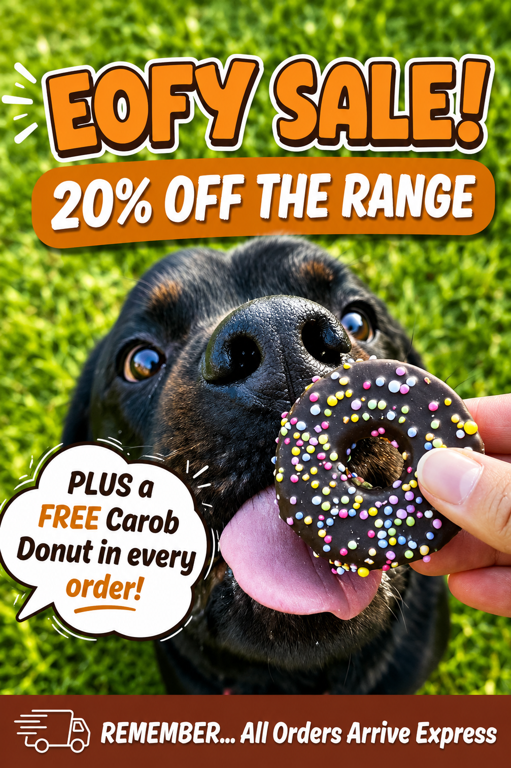 Bark Yeah all-natural dog treats showcased in a serene setting with a dog in a cozy jacket.