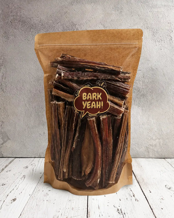 bark yeah natural bully stick dog chews thinner packaging